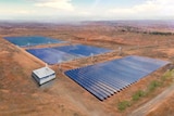 An artist's impression of Lyon Group's planned solar and battery project at Nowingi, Victoria.
