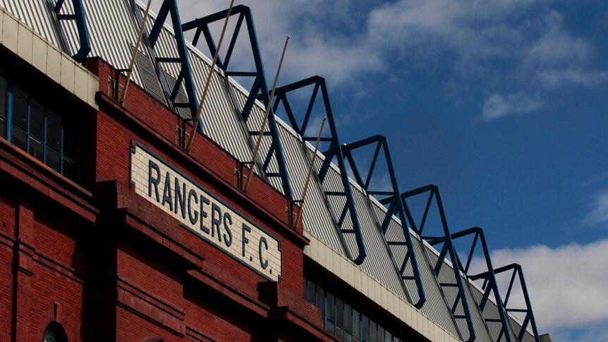 Glasgow Rangers' Ibrox Stadium.