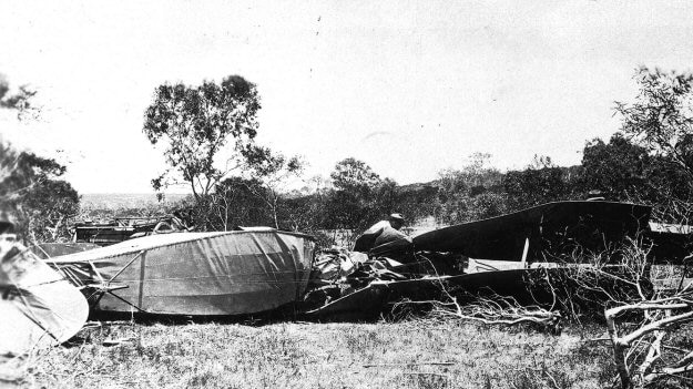 The crashed place from Australia's first scheduled air service.