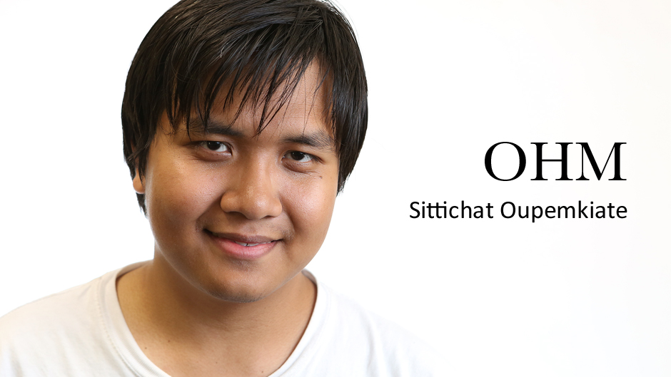 Portrait of Sittichat Oupemkiate who goes by the nickname Ohm.