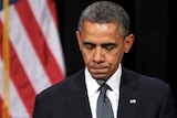 Barack Obama speaks at a vigil for the victims of the Sandy Hook Elementary School shooting.