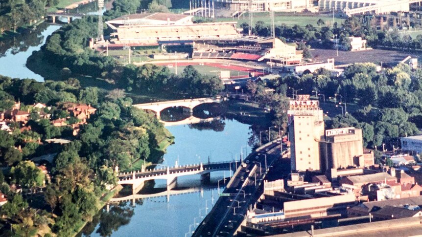 Aerial shot of Melbourne.