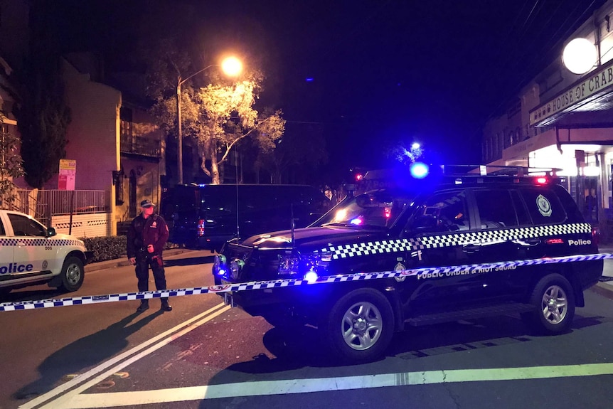 Police counter-terrorism operation in Redfern in Sydney.