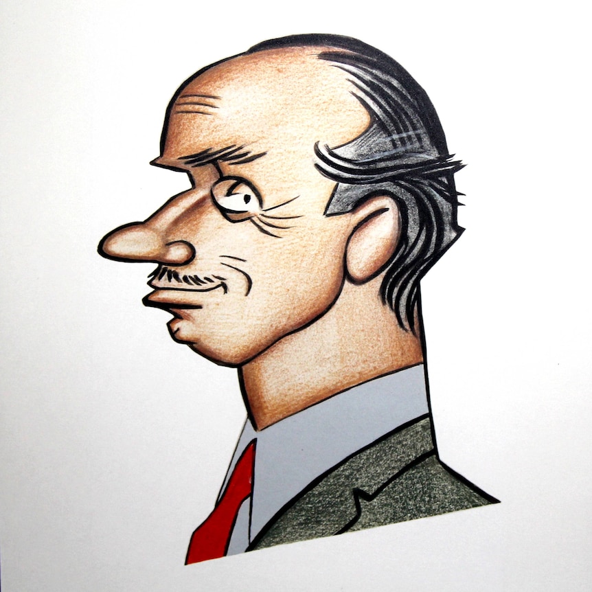 A playful self-portrait by Adelaide caricaturist Lionel Coventry.