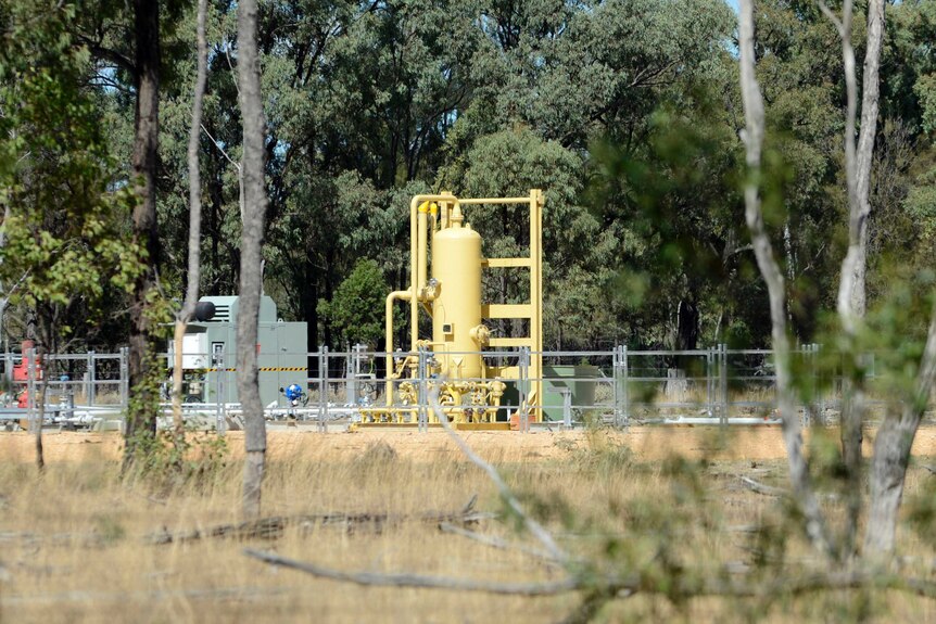 Close up of a coal seam gas well