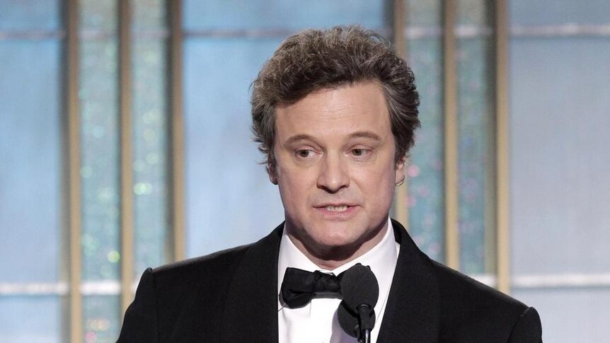 Firth was named best actor in a film drama for his portrayal of stuttering King George VI.