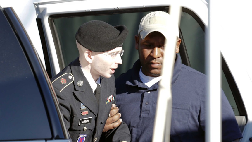 Bradley Manning arrives at court for day two of his court martial.