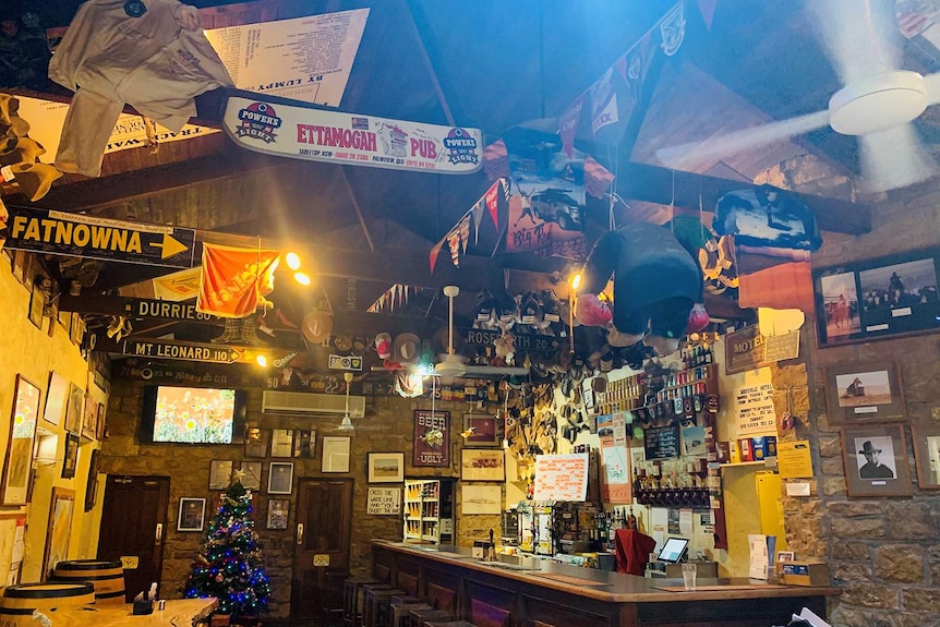 The inside of the Birdsville Hotel when empty