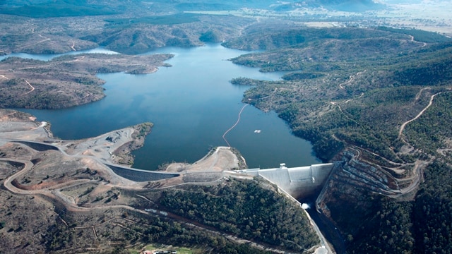 A full Cotter Dam in Canberra