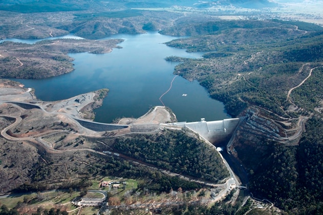 A full Cotter Dam in Canberra