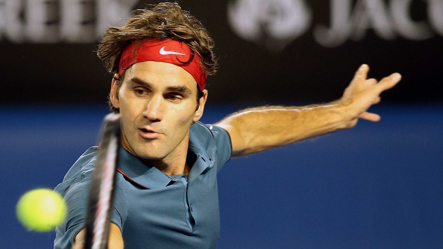 Oozing confidence ... Roger Federer