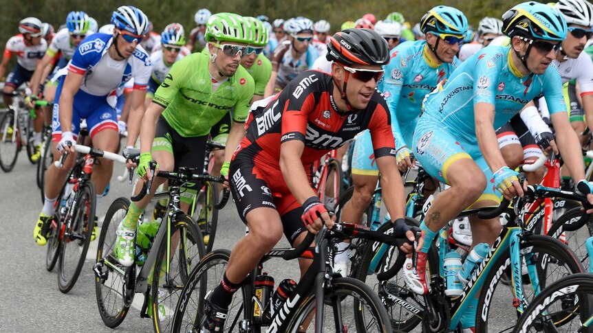 Richie Porte rides at the Tour of Catalonia