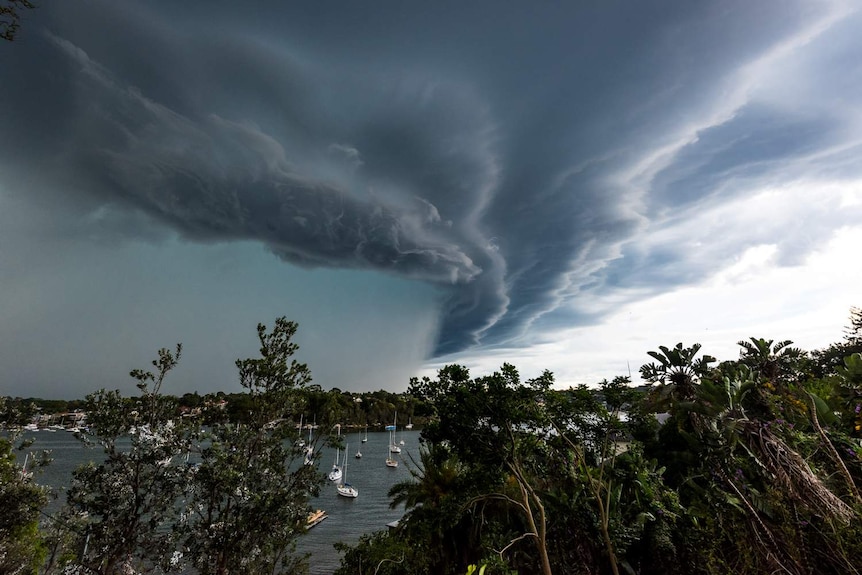 Storm cloud rolls over Lane Cove