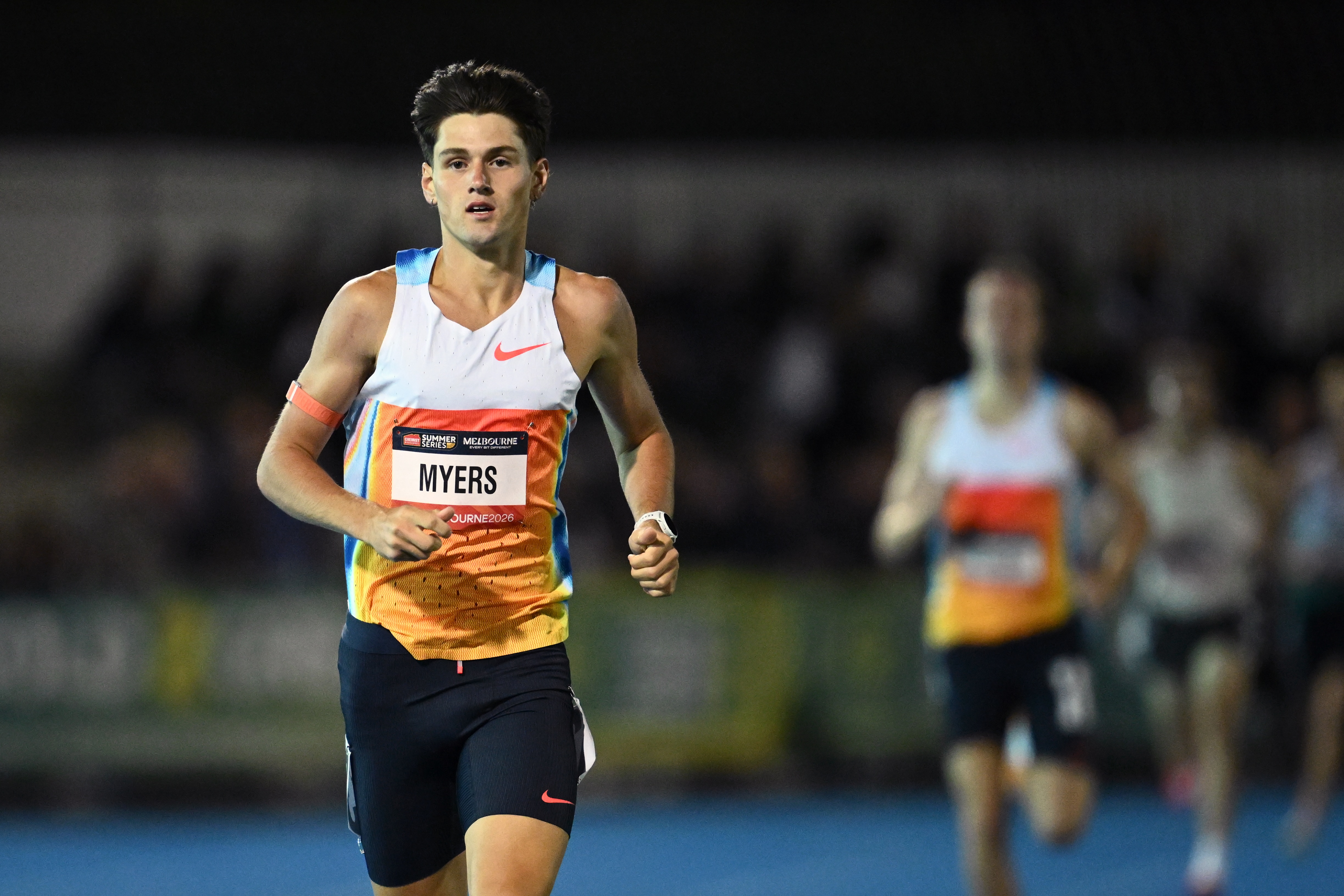 Cameron Myers competindo no Maurie Plant Meet.