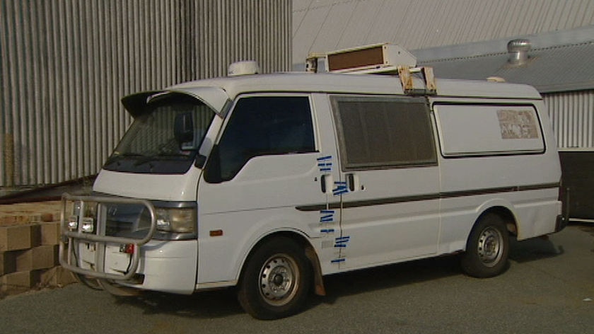 Prison Van - Mr Ward was transported in this vehicle from Laverton to Kalgoorlie