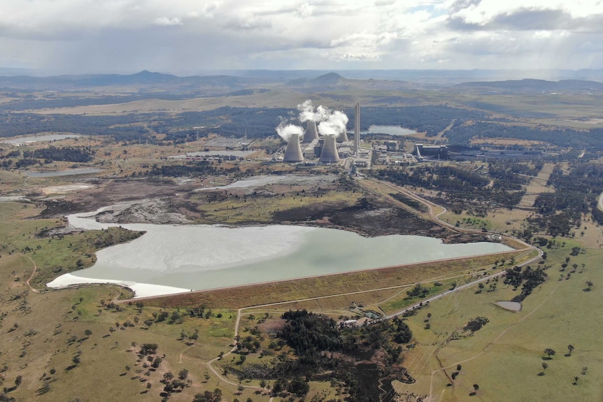 A power station in the middle of the Australian countryside