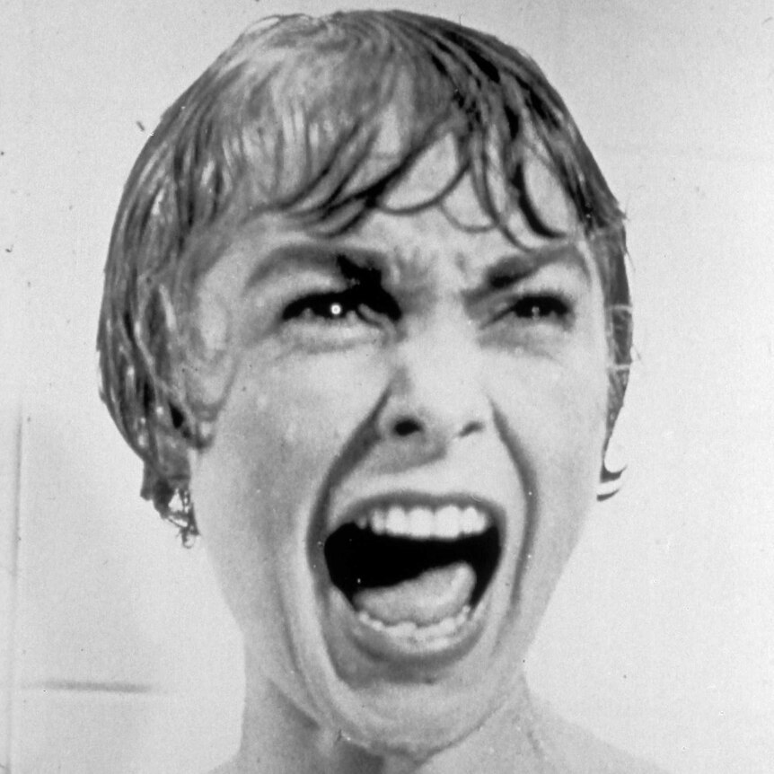 Janet Leigh screaming in the famous Psycho shower scene.