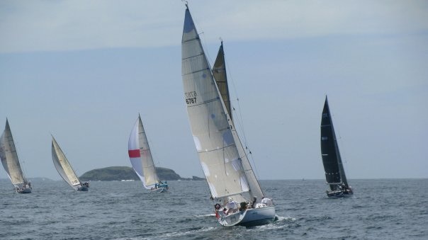 Yachts racing off Solitary Islands