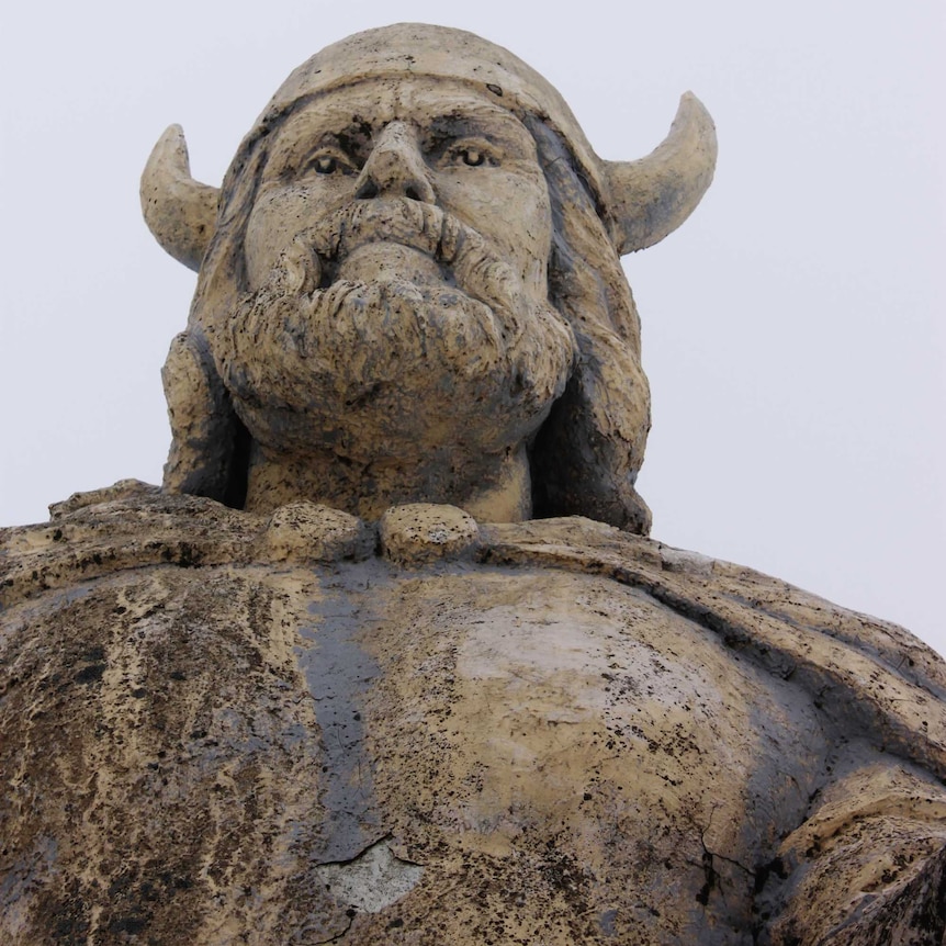 Viking statue.