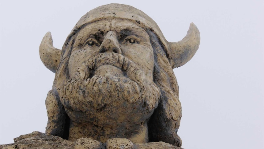 Viking statue.