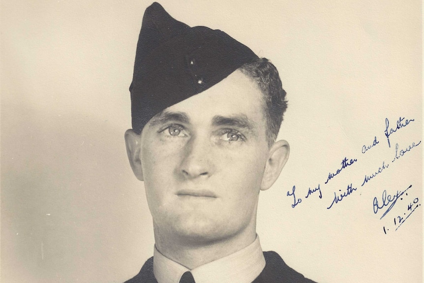 Alec Kerr graduating as a pilot, 1940