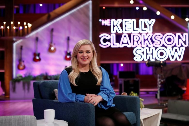 Singer Kelly Clarkson poses for a portrait on the set of The Kelly Clarkson Show