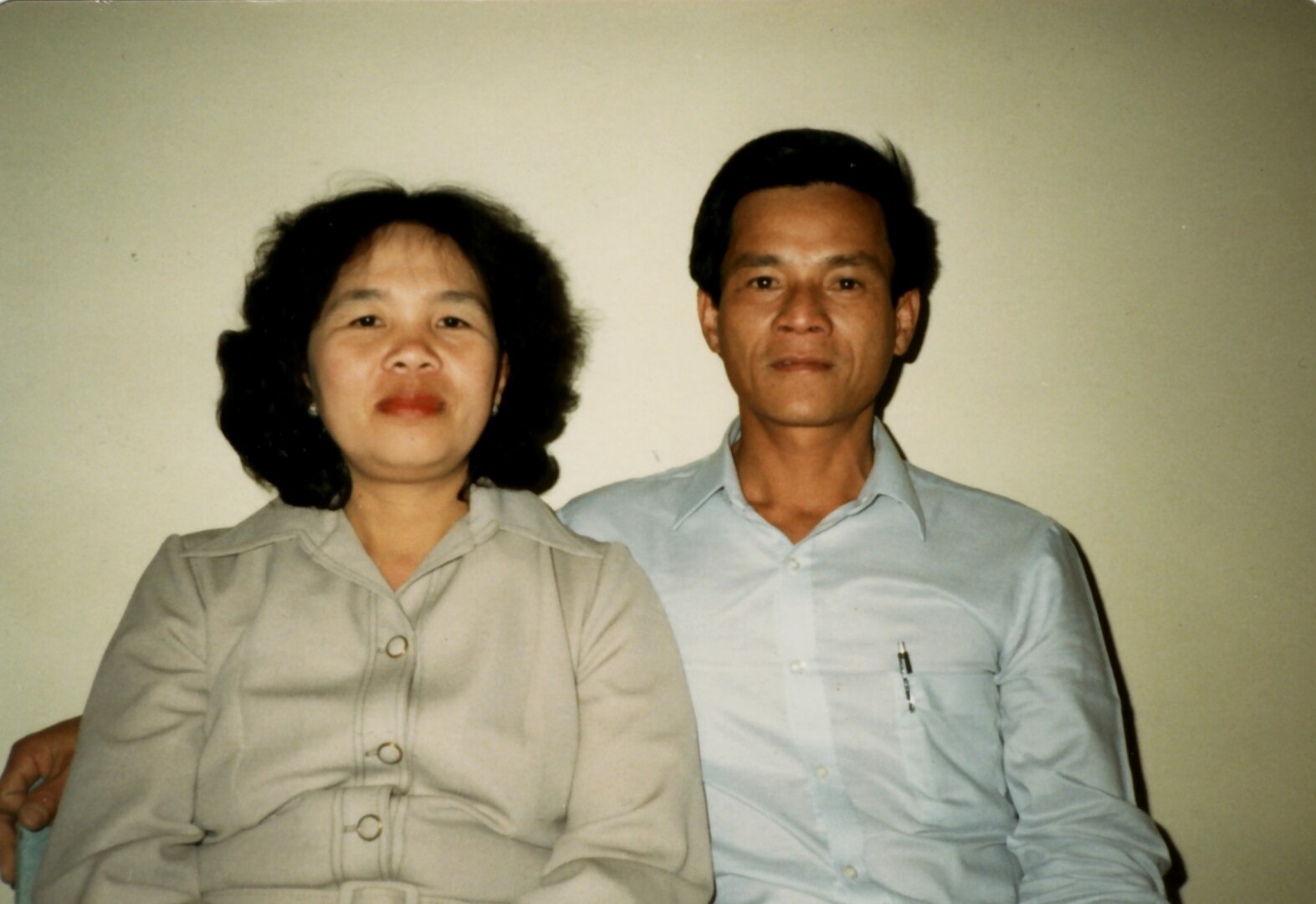 Photo of a Cambodian woman and man.