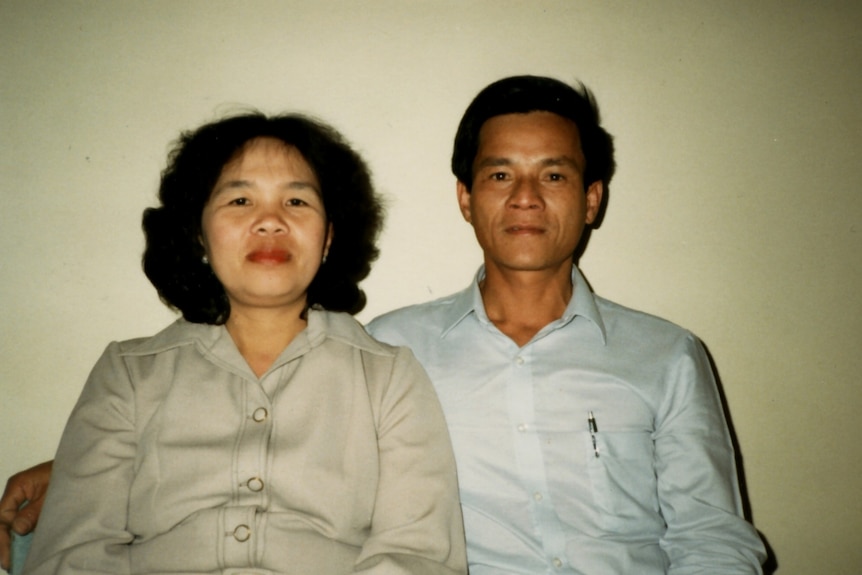Photo of a Cambodian woman and man.