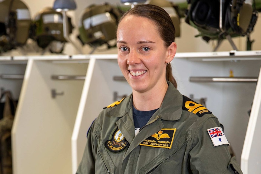 Woman pilot in her flight suit