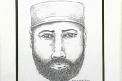Sketch of a bearded man with a hat.