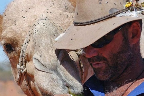 Andrew Harper with one of his camels