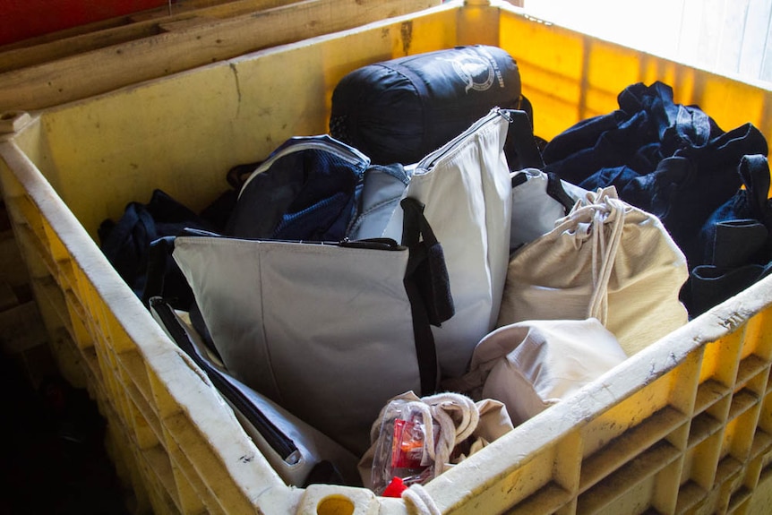 Sacks packed by customers