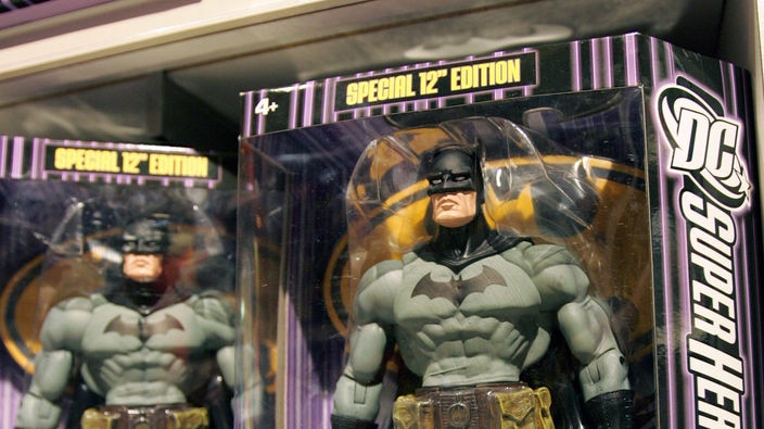 Off the shelves: Batman toys which are part of the latest product recall by toy maker Mattel