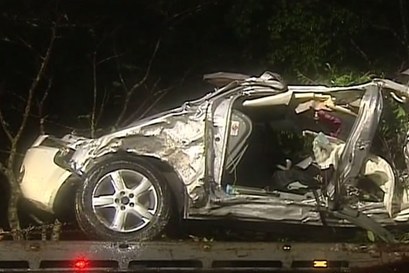 Car crash on the Sunshine Coast, which killed a mother and two kids.