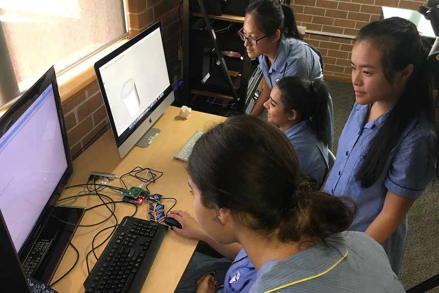 Female students at Cerdon College in Merrylands, Sydney