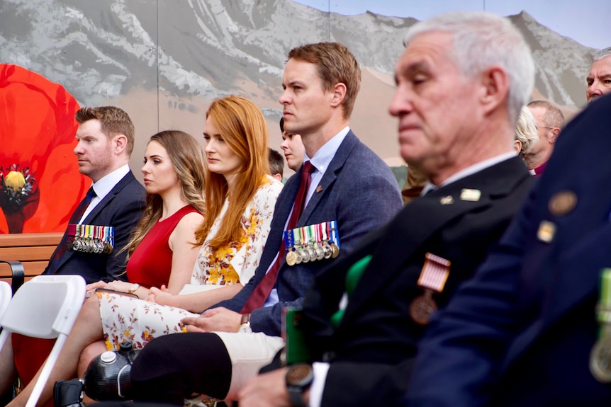 Veterans of all ages attended the opening of teh 42for42 Memorial Garden in Brisbane.