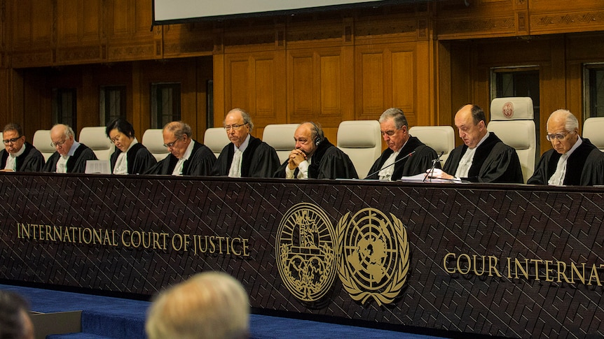 The full bench of the international court of justice 