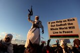 Libyan rebels protest in Benghazi