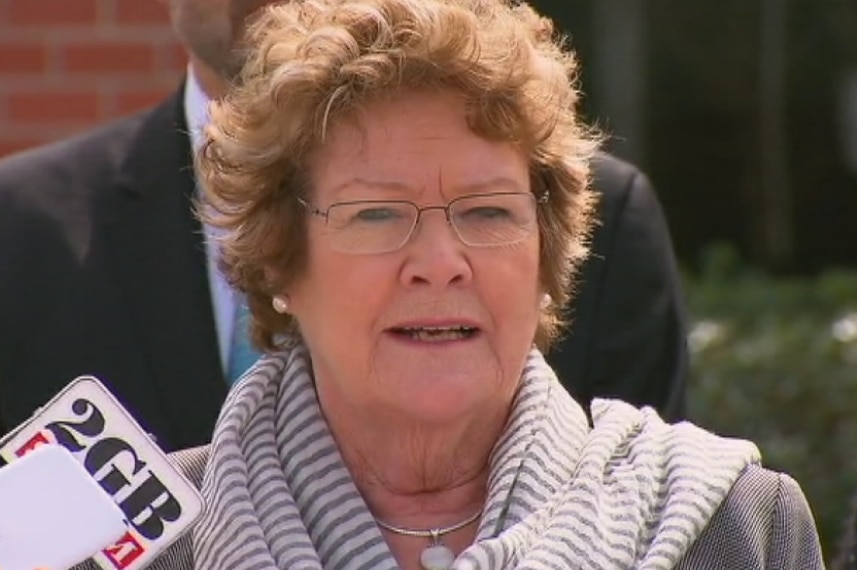 NSW Health Minister Jillian Skinner addressing the media.