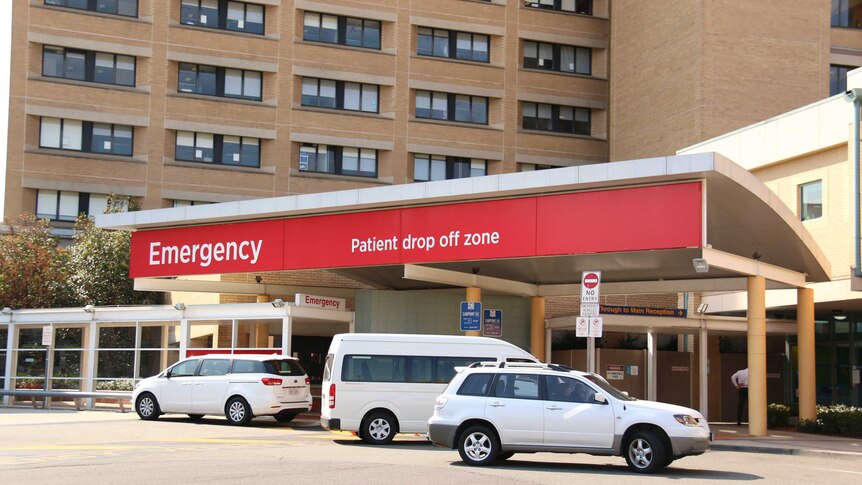 The patient drop-off zone outside the emergency ward.