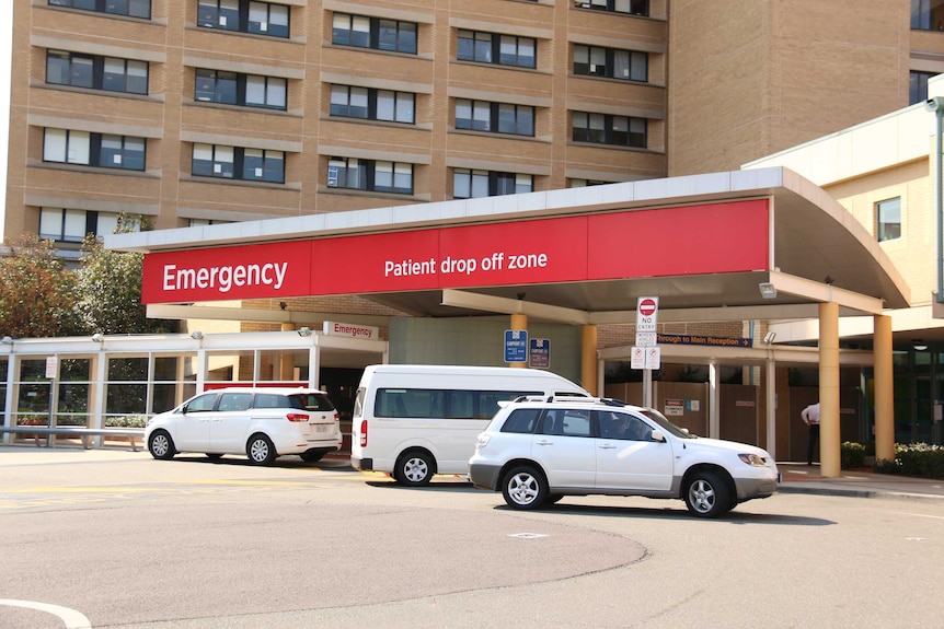 The patient drop-off zone outside the emergency ward.