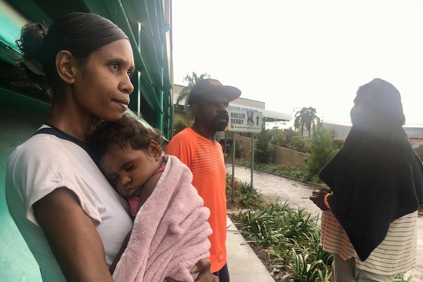 Merlene Miller from Borroloola with her nine-month-old daughter Annette.