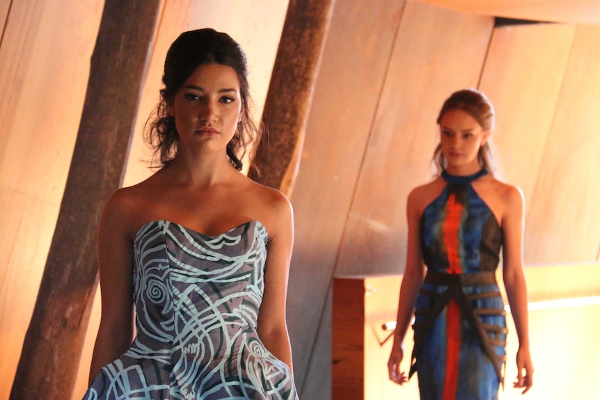 Indigenous models at the launch of the Indigenous Runway Project