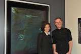 Justine Varga and Shaune Lakin with the Olive Cotton portrait prize winner Maternal Line