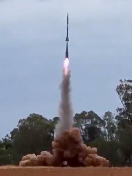 A rocket blasts off from southern Queensland