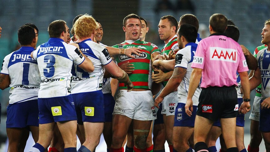 The Bulldogs will be keeping close tabs on South Sydney enforcer Sam Burgess.