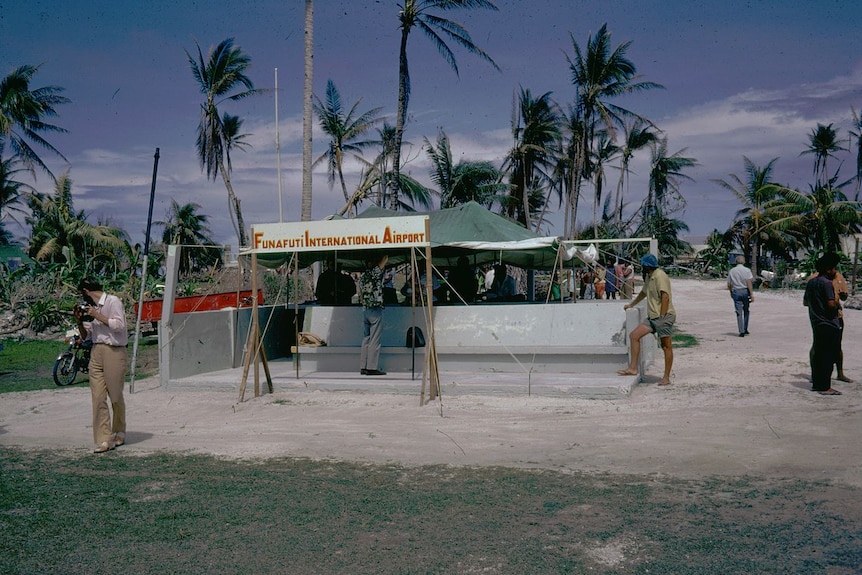 Funafuti Airport after Hurricane Bebe Nov 1972