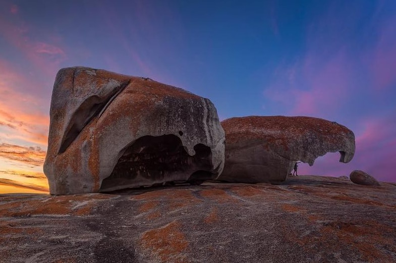 Weather-worn granite rocks