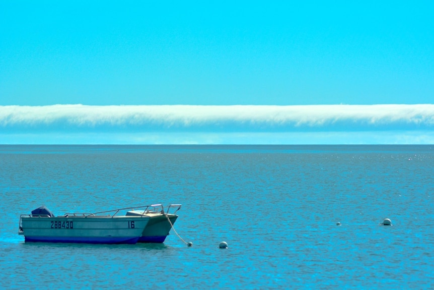 The long rolling cloud known as the morning glory pictured near Sweers Island.