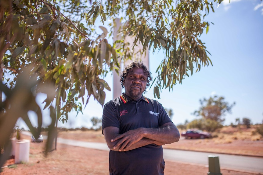 Aboriginal court interpreter Clayton in the remote community of Warburton, WA.